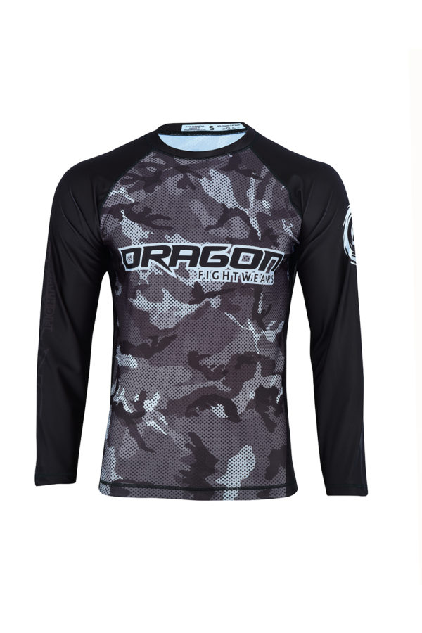 DRAGON MMA Grappling Gym Fitness BJJ Wear MMA Camo Rash Guards Shirts