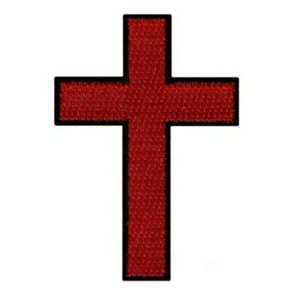 Red Christian Cross Patch
